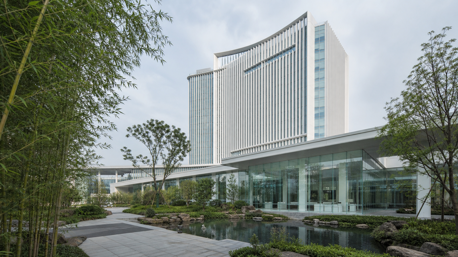 Hospital campus representing Zhongshan Hospital